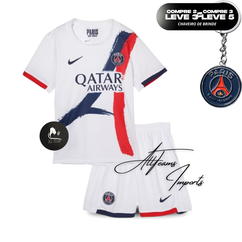 Kit Infantil PSG Away (Camisa + Shorts) 2024/25