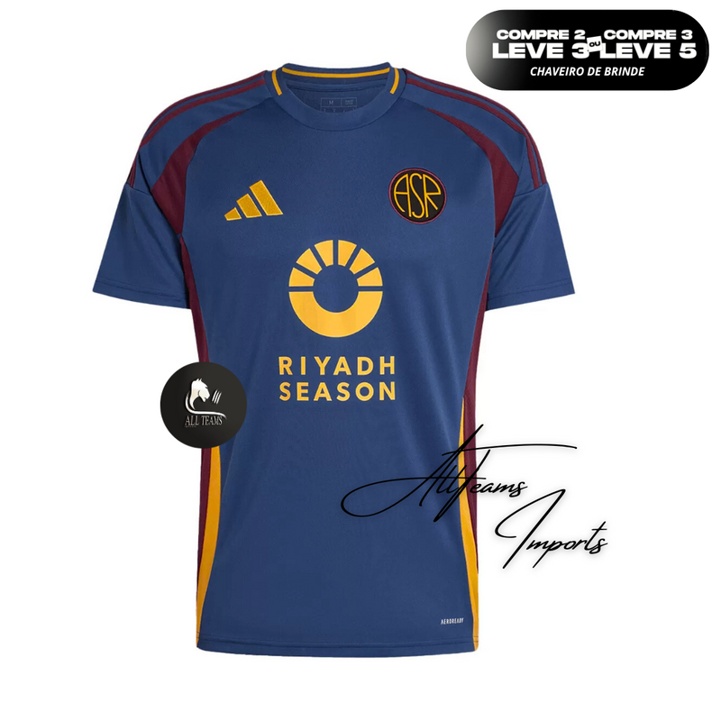 Camisa de futebol reserva da Roma masculina 3ª temporada 2024/25 (Masculino)