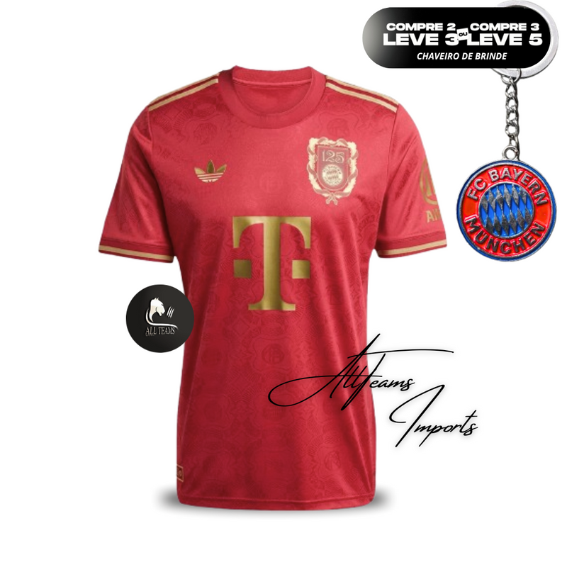 Camisa de futebol masculina do Bayern de Munique comemorativa dos 125 anos 2024/25