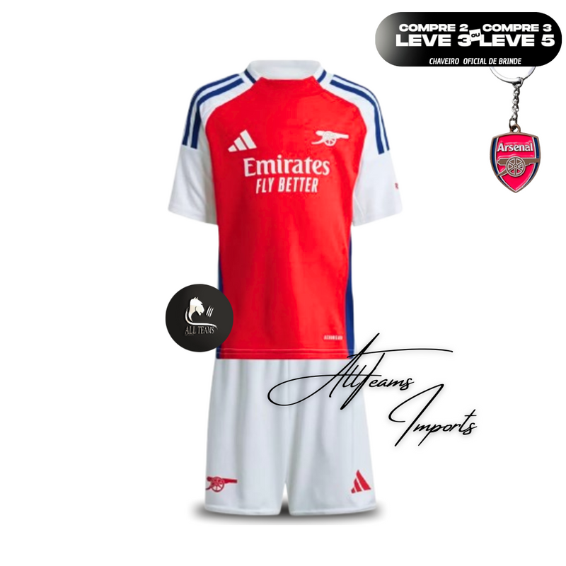 Kid's Arsenal Home Jerseys Kit(Jersey+Shorts) 2024/25