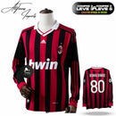 Camisa Retro Manga Longa AC Milan 2009/10 -  Ronaldinho Gaucho Personalizada