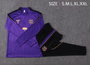 Conjunto de Treino de Inverno Barcelona 2026/27 Roxo e Preto com Dourado
