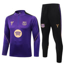 Conjunto de Treino de Inverno Barcelona 2026/27 Roxo e Preto com Dourado