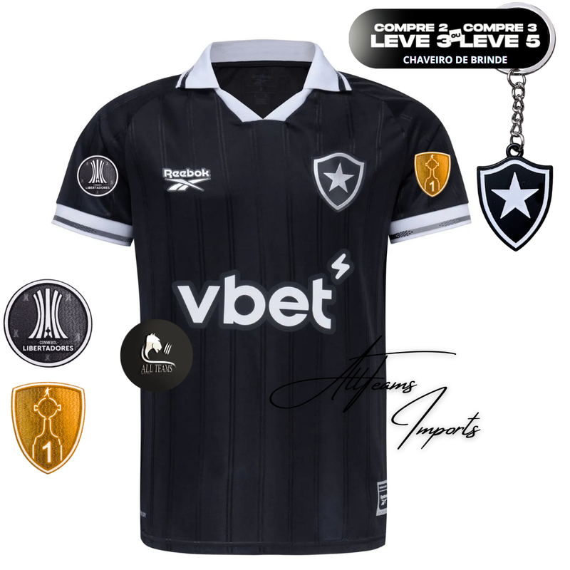 Camisa Botafogo Whay 25/26 Masculina + Pacths libertadores 2024 - Allteams Imports