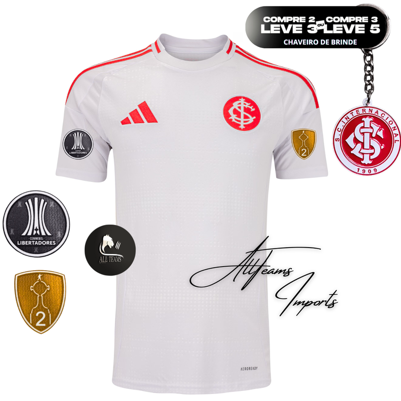 Camisa II Internacional 25/26 Torcedor + Pacths Libertadores Masculino - Allteams Imports