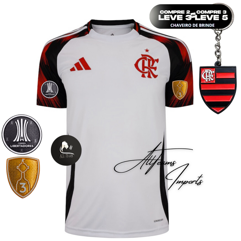 Camisa II Torcedor Flamengo 25/26 + Pacths Libertadores