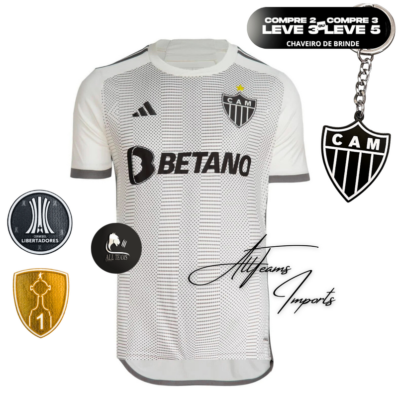 Camisa Torcedor Atlético Mineiro 24/25 + Pacths Libertadores (Masculino)
