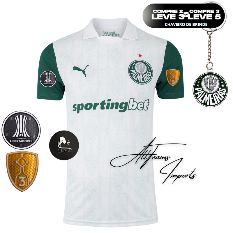 Camisa II Palmeiras 25/26 + Pacth Libertadores (Masculino) Torcedor - Allteams Imports
