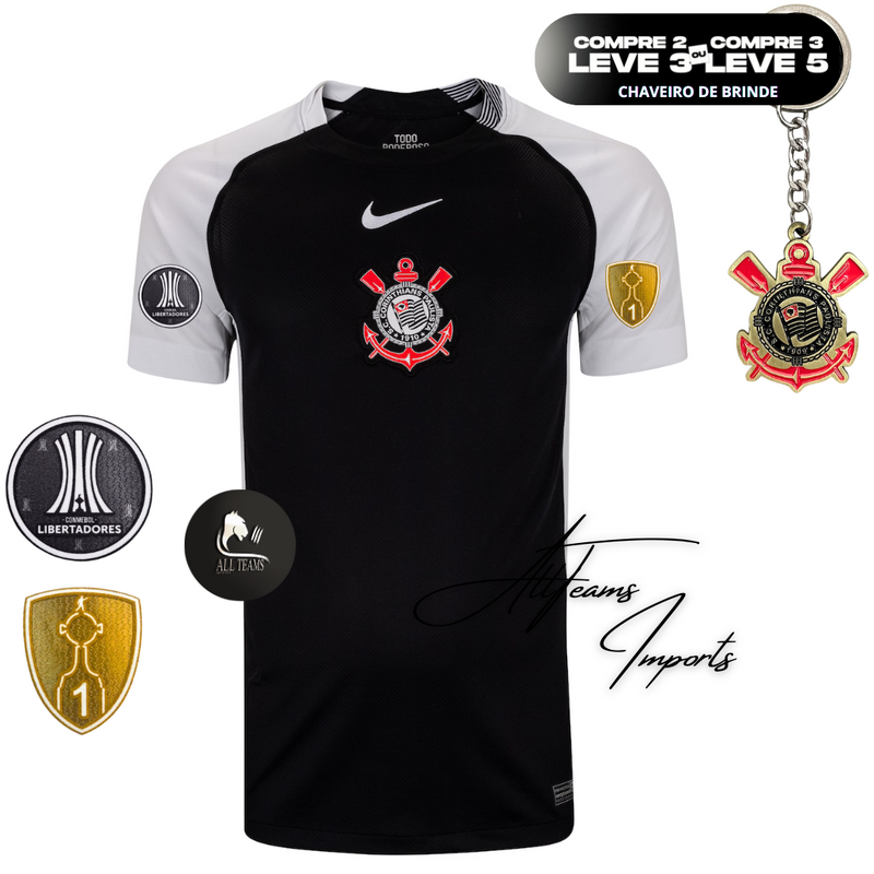 Camisa II  Corinthians 25/26 + Pacths Libertadores - Torcedor - Allteams Imports