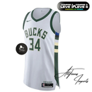 Regata NBA Milwaukee Bucks Association Edition Branca -  Giannis Antetokounmpo 34