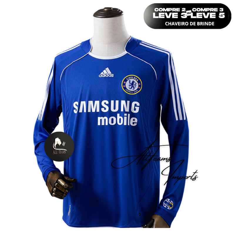 Camisa Chelsea Retro 2006 - Manga Longa - Allteams Imports