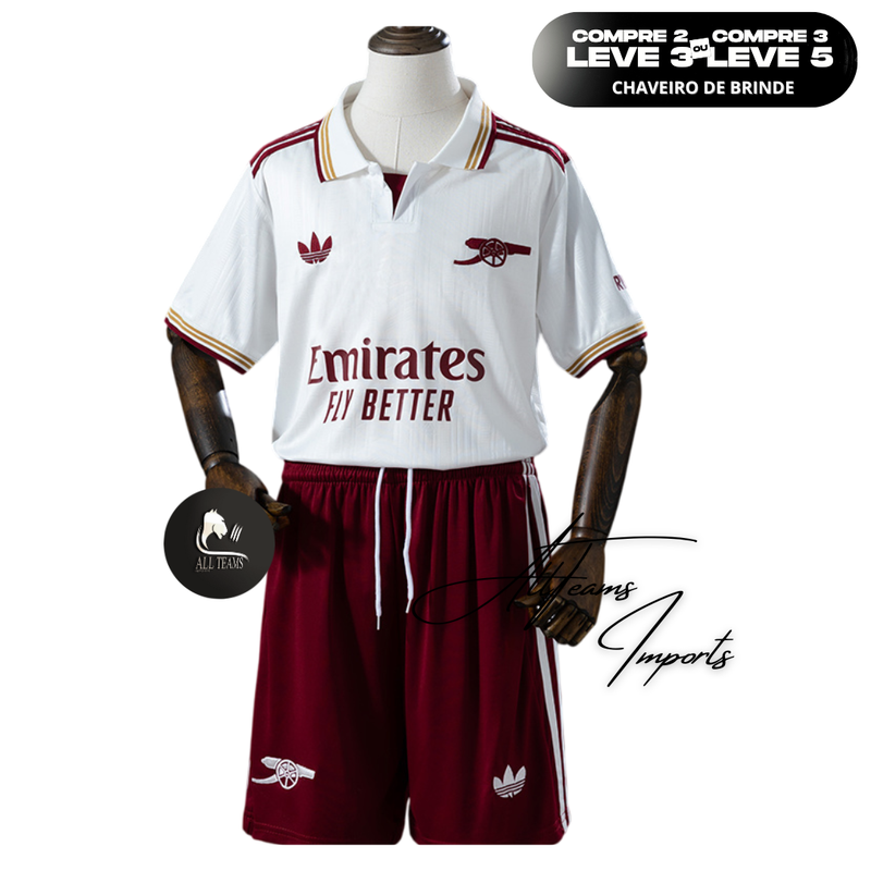 Kit Infantil  Arsenal 2025/26 Torcedor - Allteams Imports