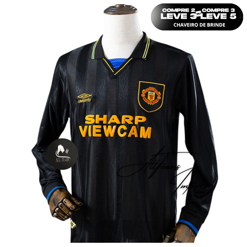 Camisa Retro Manchester United 1993/94 - Manga Longa - Allteams Imports