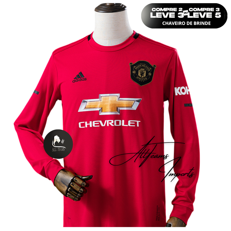 Camisa Retro Manchester. U 2019/20 - Manga Longa - Allteams Imports