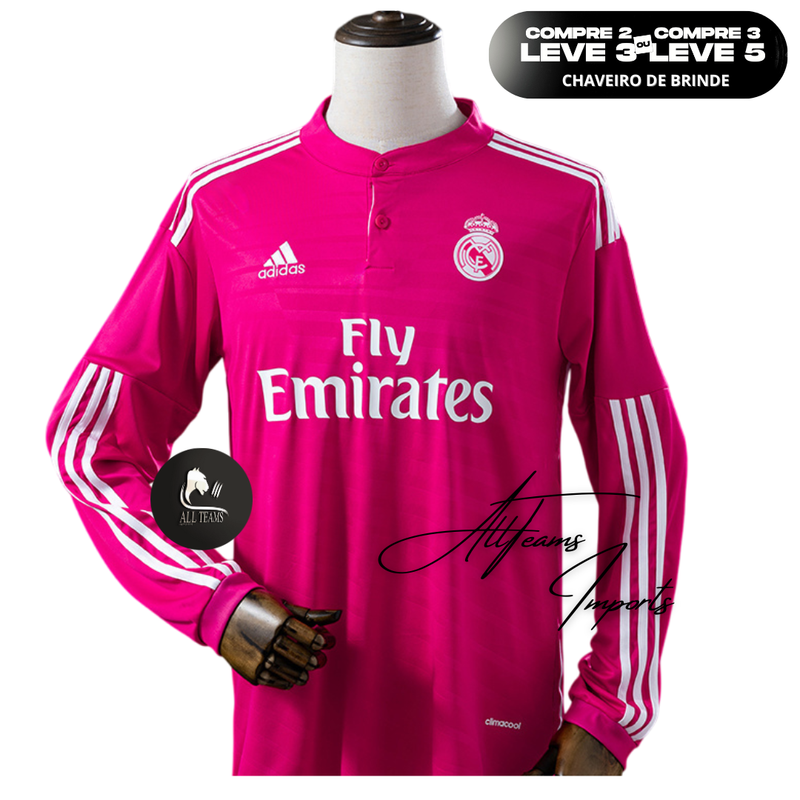 Camisa Retro Real Madrid 2014/15 - Manga Longa - Allteams Imports