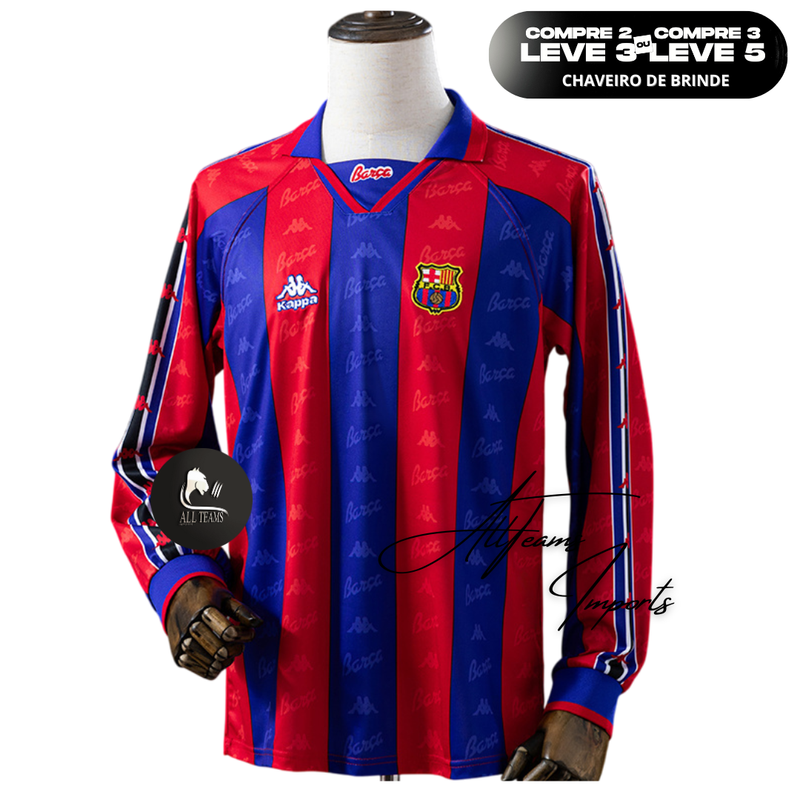 Camisa Retro Barcelona 1995/97 - Manga Longa - Allteams Imports