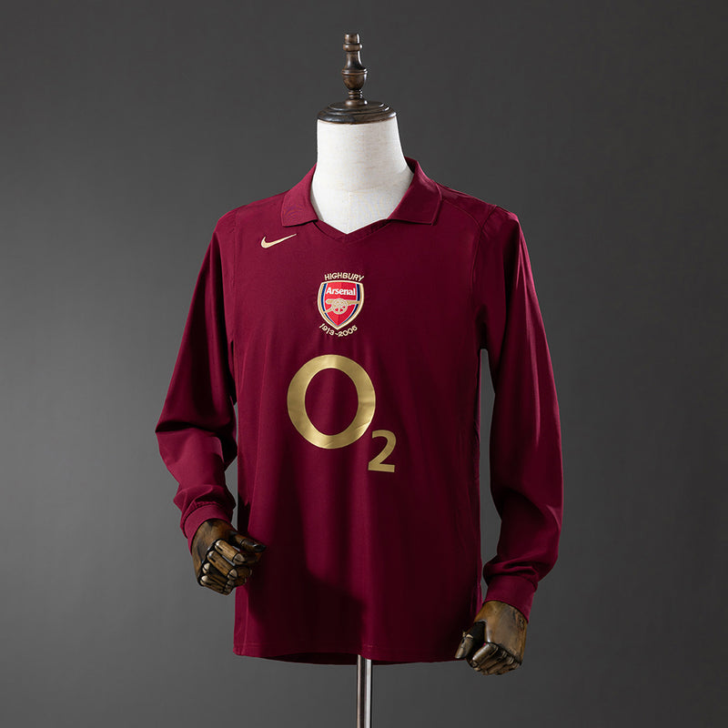 Camisa Arsenal Retro 2005- Manga Longa - Allteams Imports