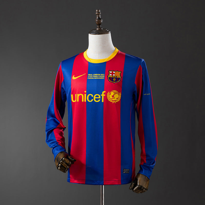 Camisa Barcelona 2010/11 (Final Champios) - Manga Longa - Allteams Imports