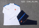 Conjunto de Treino de Inverno França 2026/27 Branco e Azul-Marinho