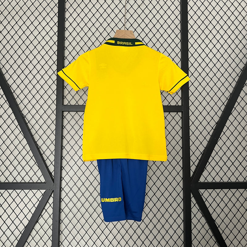 Kit Infantil Retro Seleção Brasileira 93-94