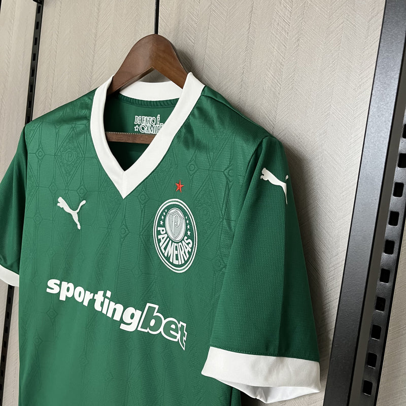 Camisa Lançamento Palmeiras 25/26 + Pacth Campeão Brasileiro 2023 (Masculino)