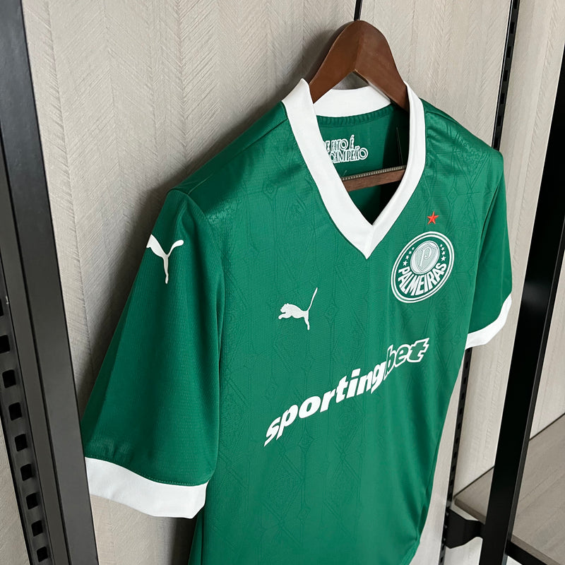 Camisa Lançamento Palmeiras 25/26 + Pacth Campeão Brasileiro 2023 (Masculino)