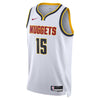 Regata NBA Nike Swingman - Denver Nuggets Branca - JOVIC # 15