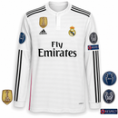 Camisa Retrô Real Madrid 2014/15 Home Manga Longa Premium + Patches Champions League | Allteams Imports
